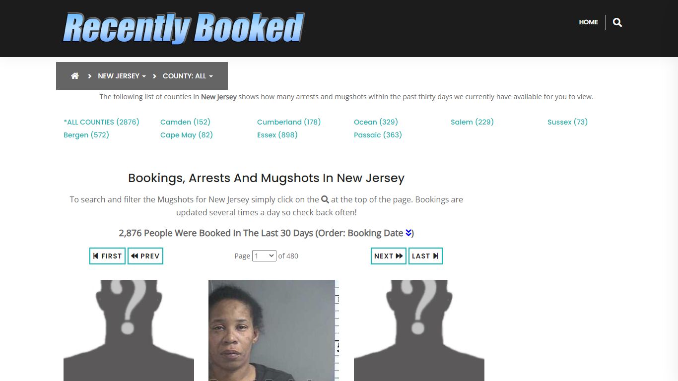 Bookings, Arrests and Mugshots in Cape May County, New Jersey